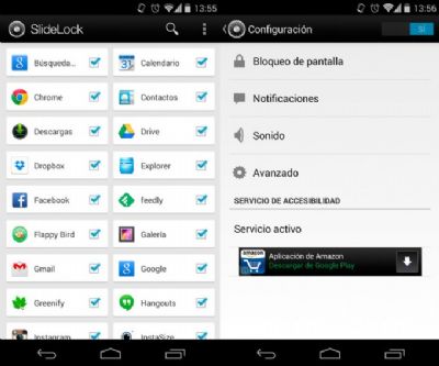 bloqueo, desbloqueo, notificaciones