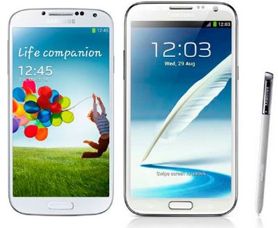 Comparativa, Samsung Galaxy S4 vs Samsung Galaxy Note 2