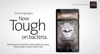 Nuevas pantallas Gorilla Glass que protegen de las bacterias de la mano